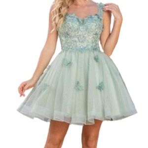 Dancing Queen 3338  Cocktail Butterfly Dress Sage size XL